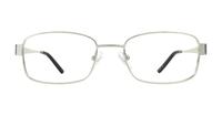 Shiny Silver Glasses Direct Karl Rectangle Glasses - Front