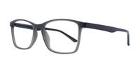 Dark Grey Glasses Direct Kennedy Rectangle Glasses - Angle