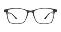 Dark Grey Glasses Direct Kennedy Rectangle Glasses - Front