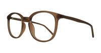 Matte Light Brown Glasses Direct Kinsley Rectangle Glasses - Angle