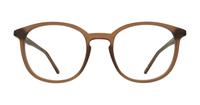 Matte Light Brown Glasses Direct Kinsley Rectangle Glasses - Front