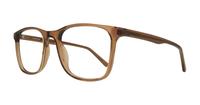 Crystal Light Brown Glasses Direct Kris Rectangle Glasses - Angle