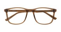 Crystal Light Brown Glasses Direct Kris Rectangle Glasses - Flat-lay