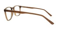 Crystal Light Brown Glasses Direct Kris Rectangle Glasses - Side