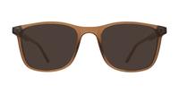 Crystal Light Brown Glasses Direct Kris Rectangle Glasses - Sun