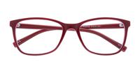 Red/Pink Glasses Direct Leah Oval Glasses - Flat-lay