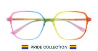 Rainbow Glasses Direct Liberated Square Glasses - Flat-lay