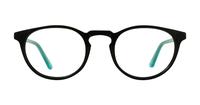 Black / Teal Glasses Direct Mimi Round Glasses - Front