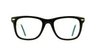 Black / Teal Glasses Direct Planet 01 Oval Glasses - Front