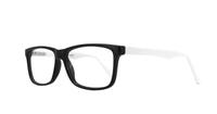 Black / White Glasses Direct Planet 03 Oval Glasses - Angle