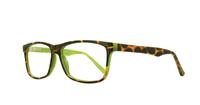 Tortoise/Green Glasses Direct Planet 03 Oval Glasses - Angle