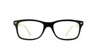 Black / White Glasses Direct Planet 08 Oval Glasses - Front