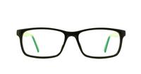 Black / Green Glasses Direct Planet 09 Rectangle Glasses - Front