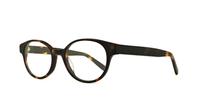 Matte Tortoise Glasses Direct Quinn Round Glasses - Angle