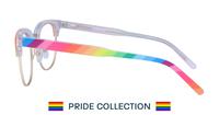 Clear Crystal / HD Pattern Glasses Direct Radiance Round Glasses - Side