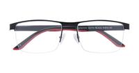 Matte Black Glasses Direct Remington Rectangle Glasses - Flat-lay