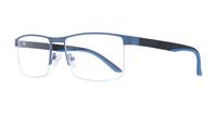 Matte Blue Glasses Direct Remington Rectangle Glasses - Angle