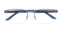 Matte Blue Glasses Direct Remington Rectangle Glasses - Flat-lay