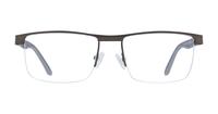 Matte Gunmetal Glasses Direct Remington Rectangle Glasses - Front