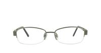 Gunmetal / Black Glasses Direct Rose Rectangle Glasses - Front