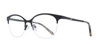 Matte Black Glasses Direct Scarlett Round Glasses - Angle