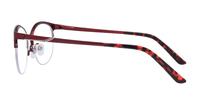 Matte Red Glasses Direct Scarlett Round Glasses - Side