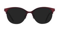 Matte Red Glasses Direct Scarlett Round Glasses - Sun