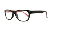 Black/red Glasses Direct Solo 566 Oval Glasses - Angle
