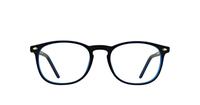 Black / Blue Glasses Direct Solo 591 Round Glasses - Front