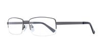 Gunmetal Glasses Direct Taylor Rectangle Glasses - Angle