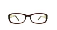 Burgundy Glasses Direct Tigre Rectangle Glasses - Front