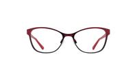 Burgundy Glasses Direct V1066 Oval Glasses - Front