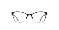 Matte Black/Grey Glasses Direct V1066 Oval Glasses - Front