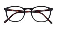 Black / Tortoise Glasses Direct Whitley Round Glasses - Flat-lay
