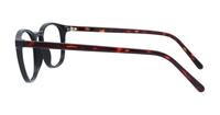 Black / Tortoise Glasses Direct Whitley Round Glasses - Side