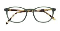Green/Havana Glasses Direct Whitley Round Glasses - Flat-lay