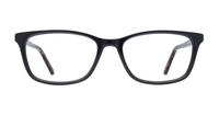 Black Glasses Direct Wing Rectangle Glasses - Front