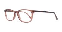 Light Brown Glasses Direct Wing Rectangle Glasses - Angle