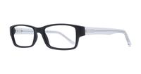 Black / Crystal Glasses Direct Wren Rectangle Glasses - Angle