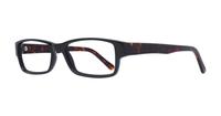 Black / Tortoise Glasses Direct Wren Rectangle Glasses - Angle