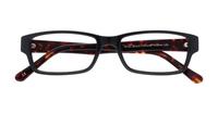 Black / Tortoise Glasses Direct Wren Rectangle Glasses - Flat-lay
