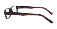 Black / Tortoise Glasses Direct Wren Rectangle Glasses - Side