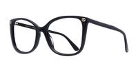Black Gucci GG0026O Rectangle Glasses - Angle