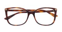 Havana Gucci GG0026O Rectangle Glasses - Flat-lay