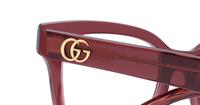 Burgundy Gucci GG0958O Square Glasses - Detail
