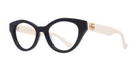 Black / White Gucci GG0959O Cat-eye Glasses - Angle