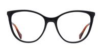 Black/Gold Transparent Gucci GG1007O Cat-eye Glasses - Front