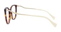 Havana/ Gold Transparent Gucci GG1007O Cat-eye Glasses - Side