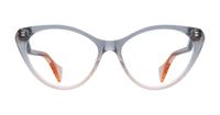 Blue / Blue Transparent Gucci GG1013O Cat-eye Glasses - Front