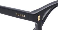 Black/Black Transparent Gucci GG1045O Rectangle Glasses - Detail